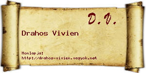 Drahos Vivien névjegykártya